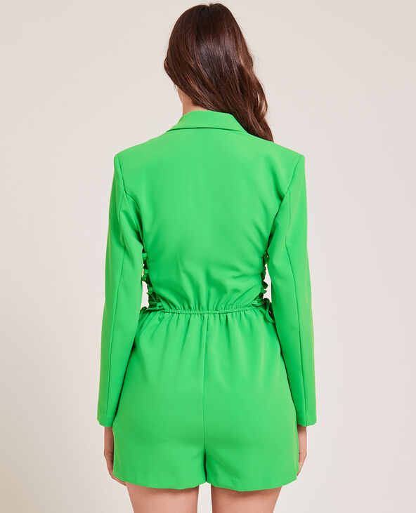Combi-short blazer avec lacets vert - Pimkie