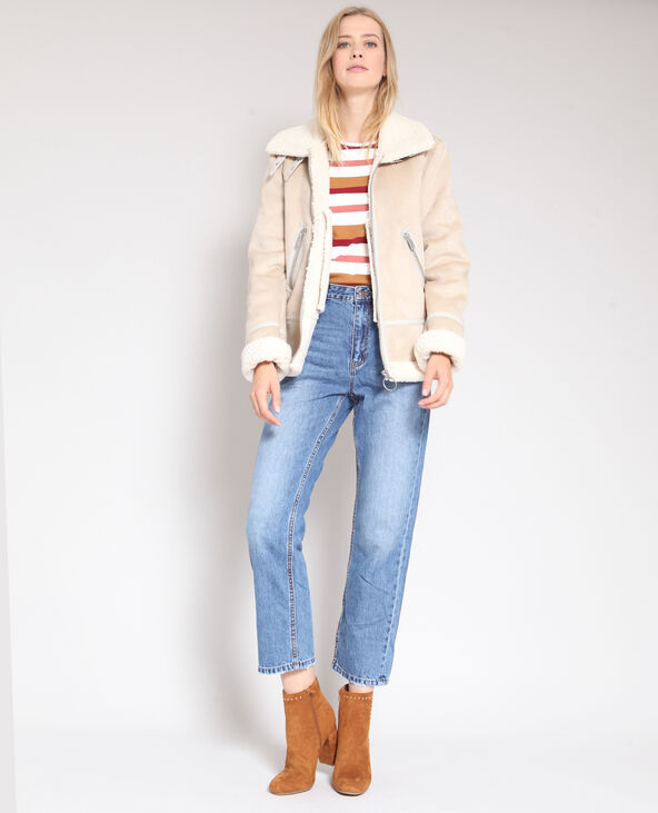 Jean droit taille haute bleu - Pimkie