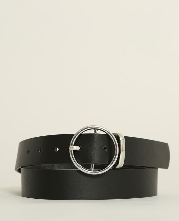 Ceinture en faux cuir noir - Pimkie