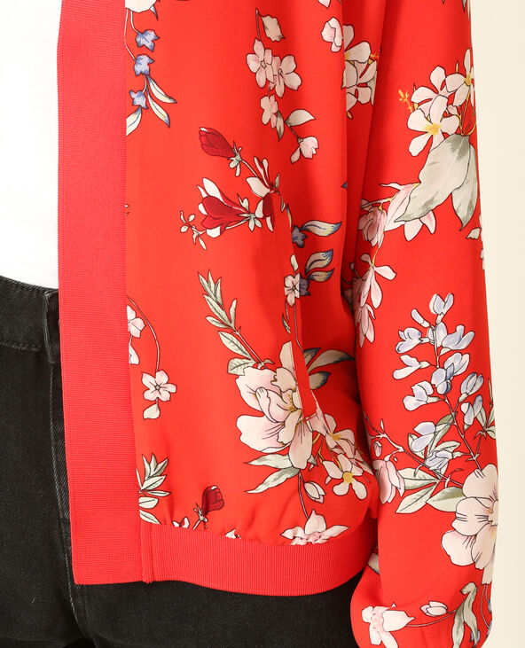 Bomber fleuri rouge - Pimkie