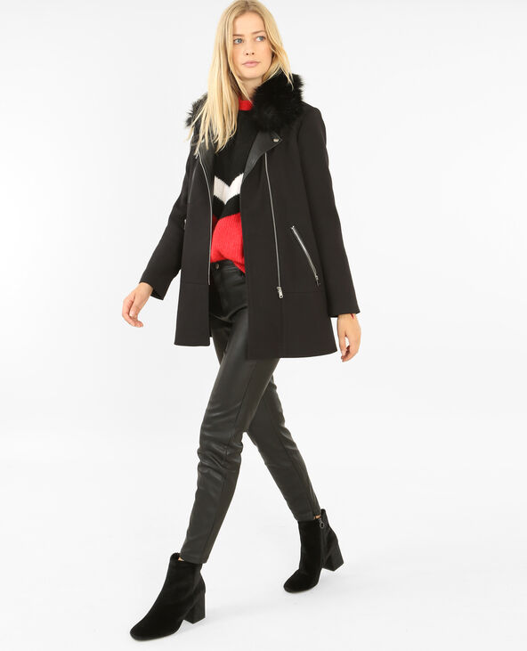 Manteau zippé noir - Pimkie