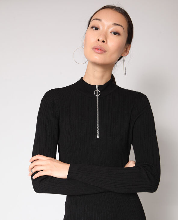 Robe longue moulante noir - Pimkie