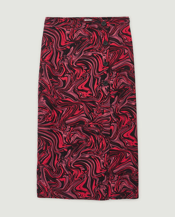Jupe midi boutonnée noir - Pimkie