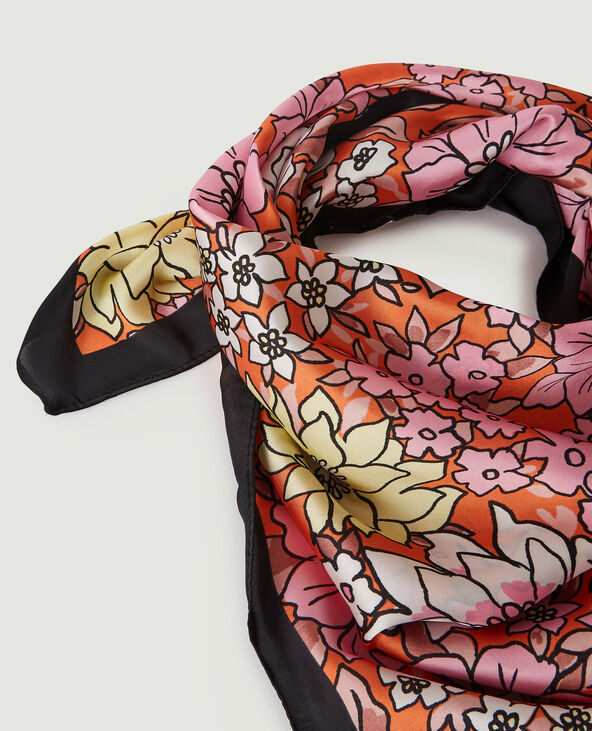 Foulard pour cheveux fleuri orange - Pimkie