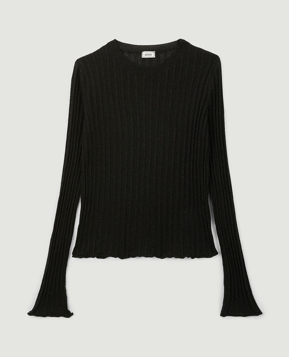 Pull léger avec fils métallisés noir - Pimkie