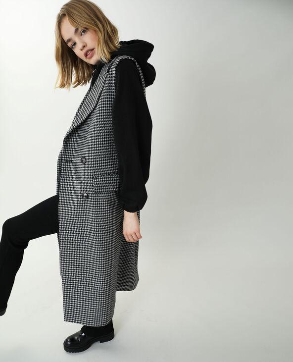 Manteau noir sans 2025 col