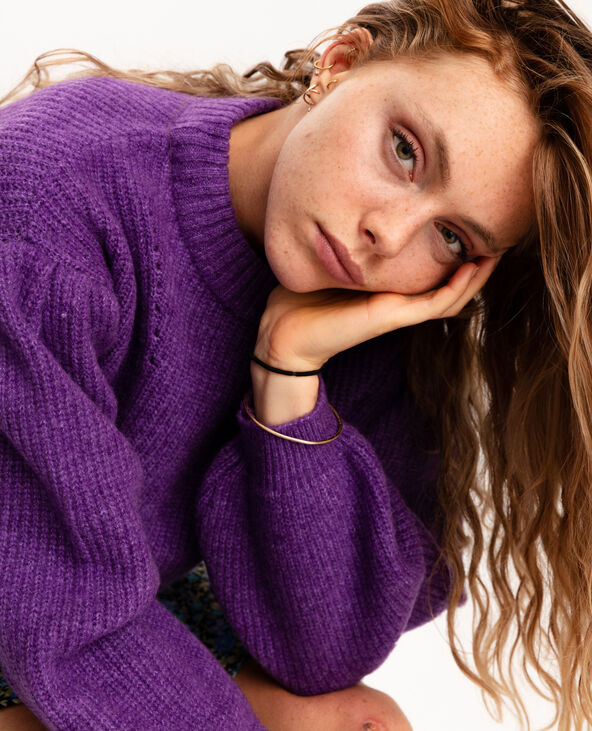 Pull court en grosse maille