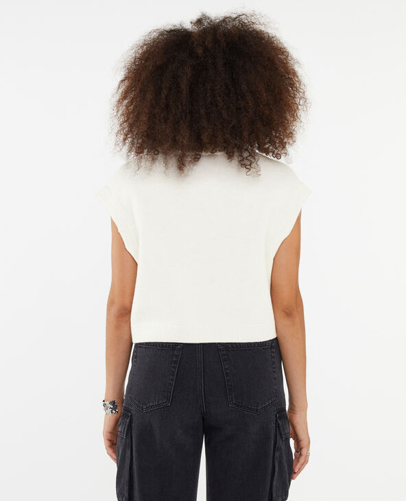 Pull sans manche cropped blanc - Pimkie