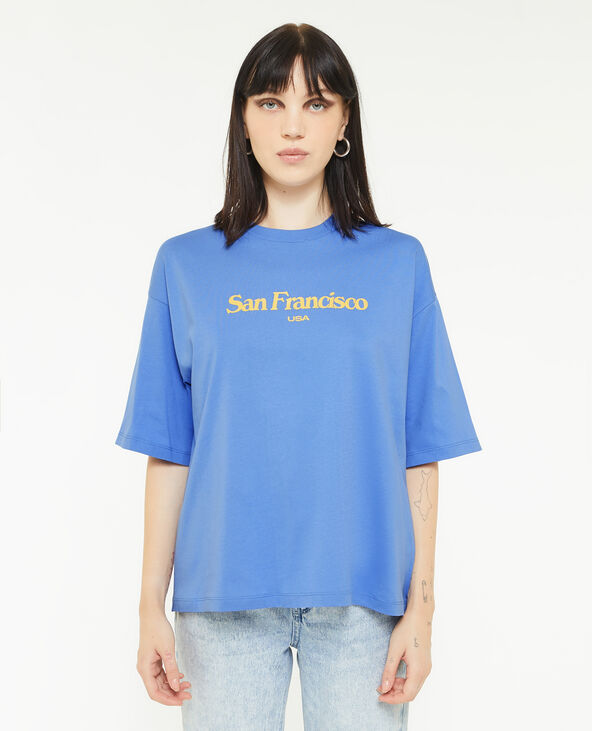 T-shirt oversize imprimé bleu - Pimkie