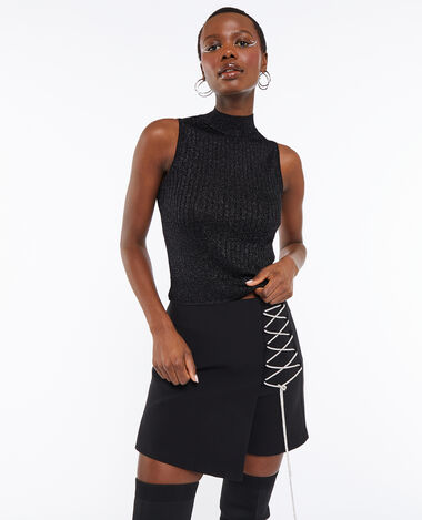 Pull sans manches avec lurex noir - Pimkie