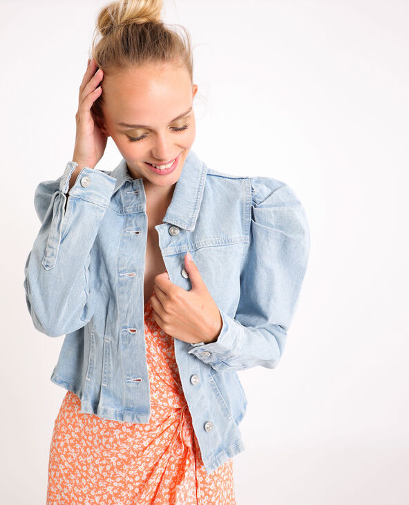 Veste en jean cheap manche ballon