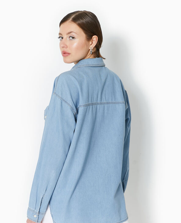 Chemise en jean fluide bleu - Pimkie