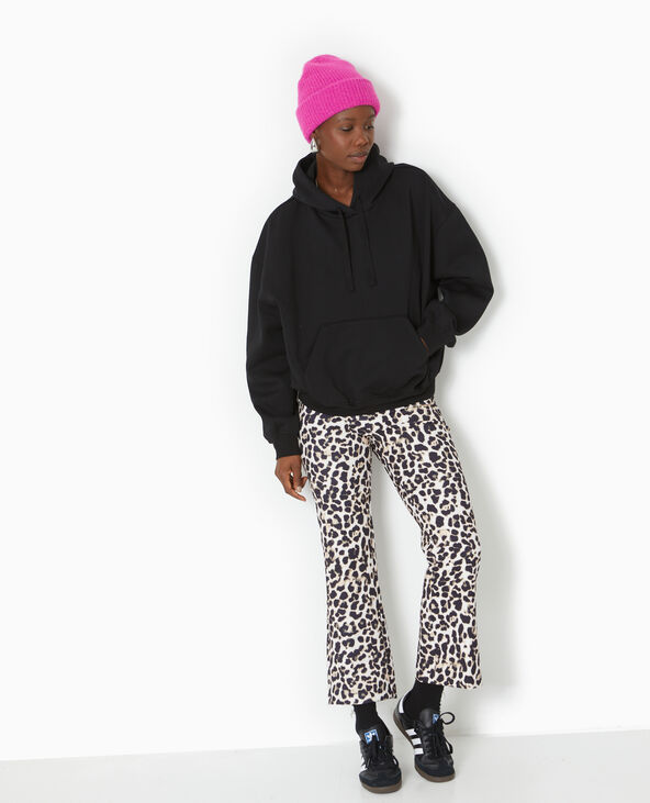 Sweat capuche avec poche devant noir - Pimkie