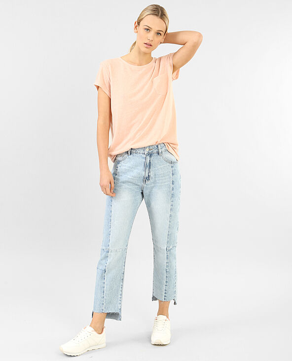 T-shirt femme moucheté rose clair - Pimkie