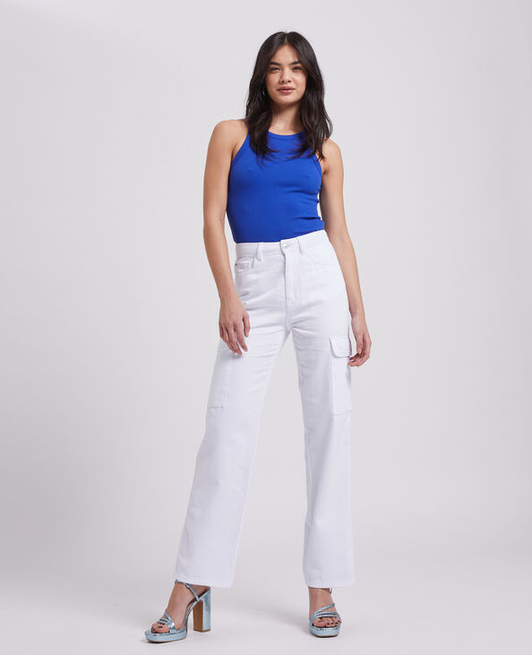 Jean cargo droit blanc - Pimkie