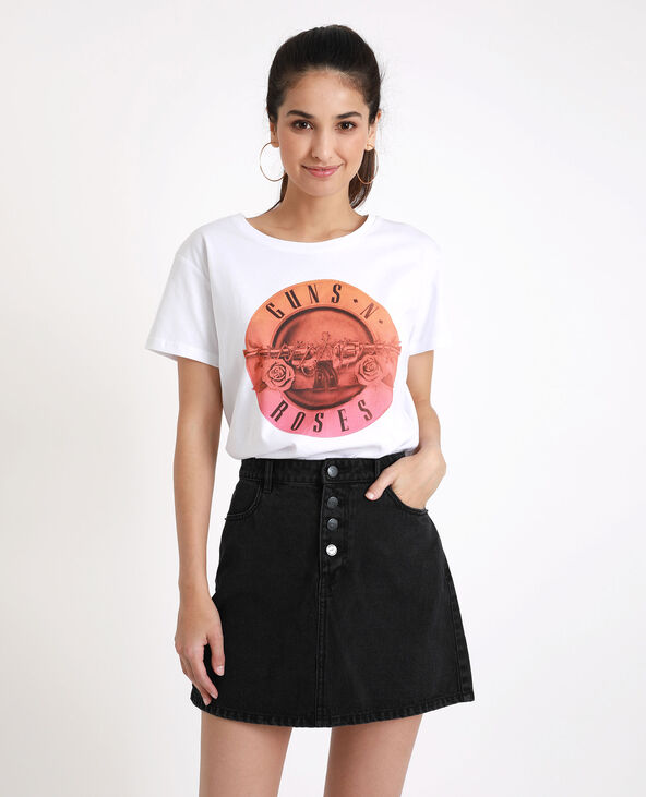 T-shirt Guns N'Roses blanc - Pimkie