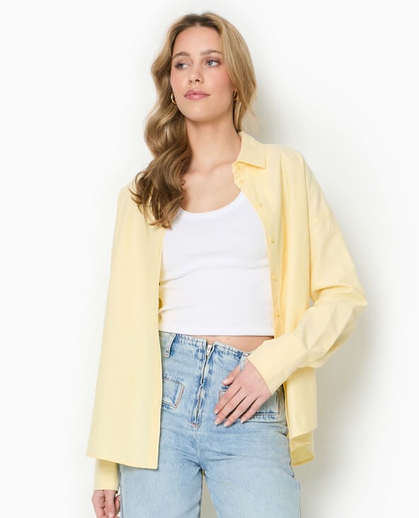 Chemise ample et droite Jaune pâle - Pimkie