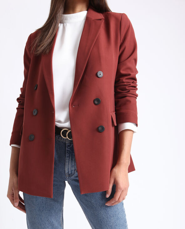 Blazer boutonné bordeaux - Pimkie