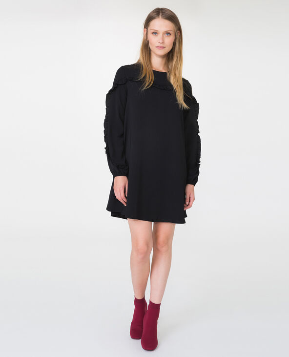 Robe à volants noir - Pimkie