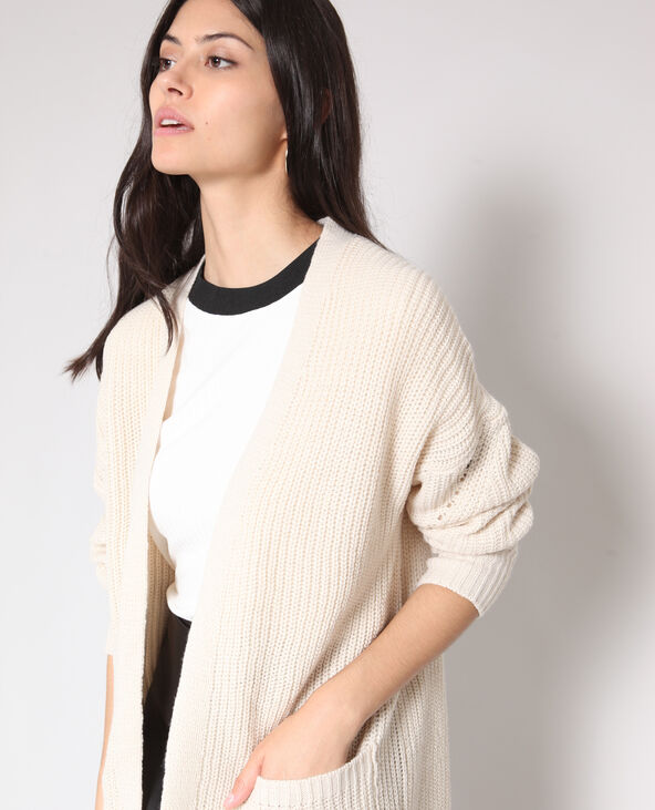 Gilet mi-long beige - Pimkie