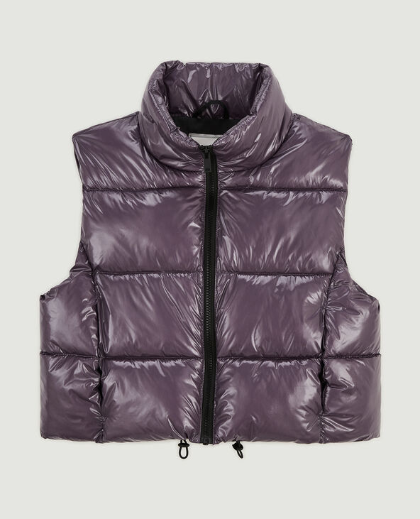 Doudoune sans manche en matière déperlante lilas - Pimkie