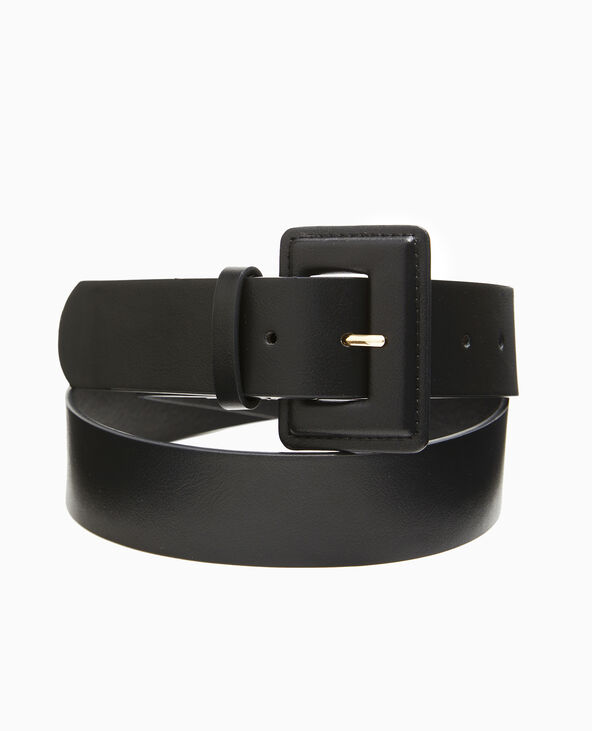 Ceinture avec boucle rectangulaire noir - Pimkie