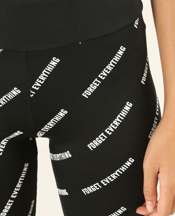 Legging de sport à message noir - Pimkie
