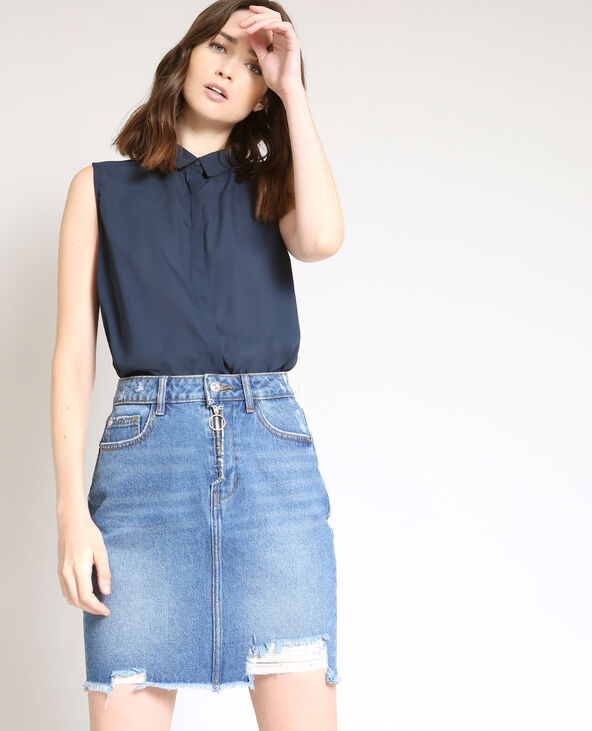 Chemise sans manches bleu marine - Pimkie