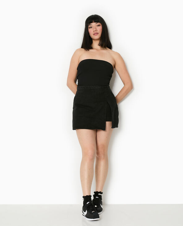 Jupe-short en jean noir - Pimkie