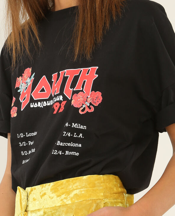 T-shirt rock noir - Pimkie