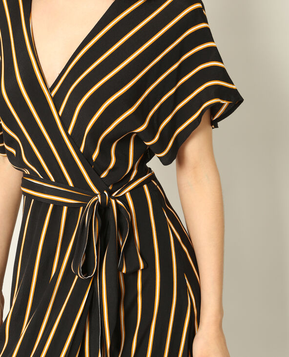 Robe longue croisée marron - Pimkie