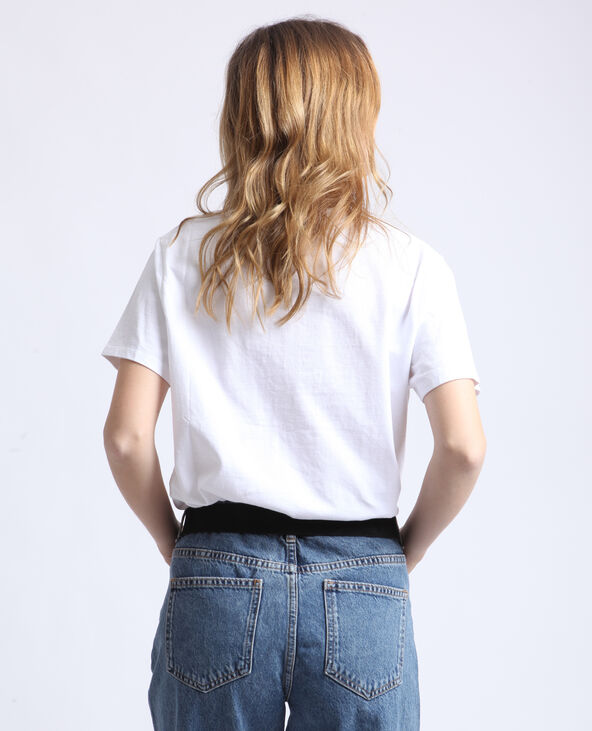 T-shirt arc-en-ciel blanc - Pimkie