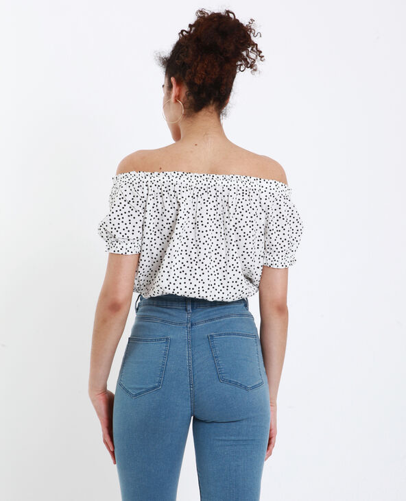 Blouse à pois blanc - Pimkie