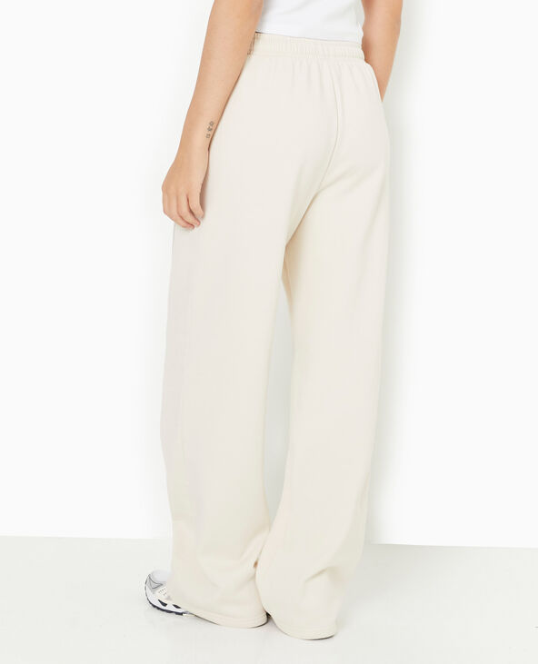 Pantalon de jogging droit en molleton écru - Pimkie