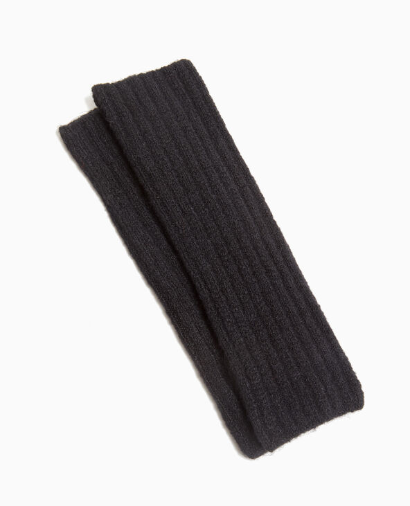 Mitaines en maille côtelée noir - Pimkie
