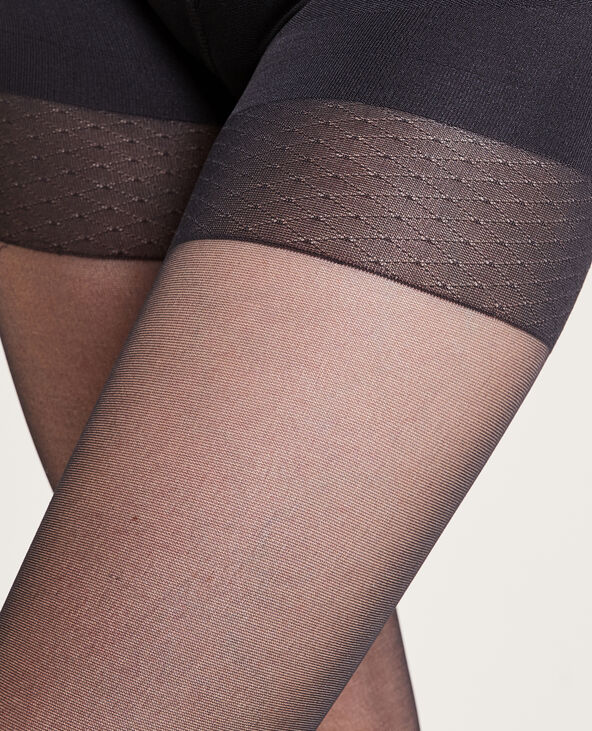 Collants avec inscriptions noir - Pimkie