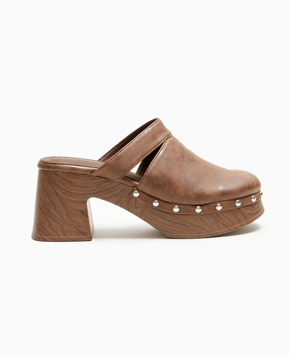 Sabots avec clous marron - Pimkie