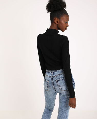 Pull zippé noir - Pimkie