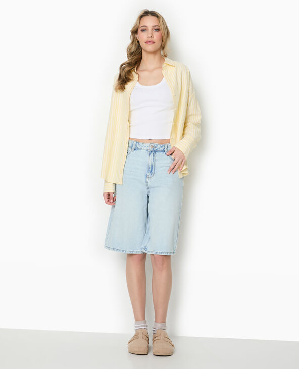 Chemise ample, droite et rayée jaune - Pimkie