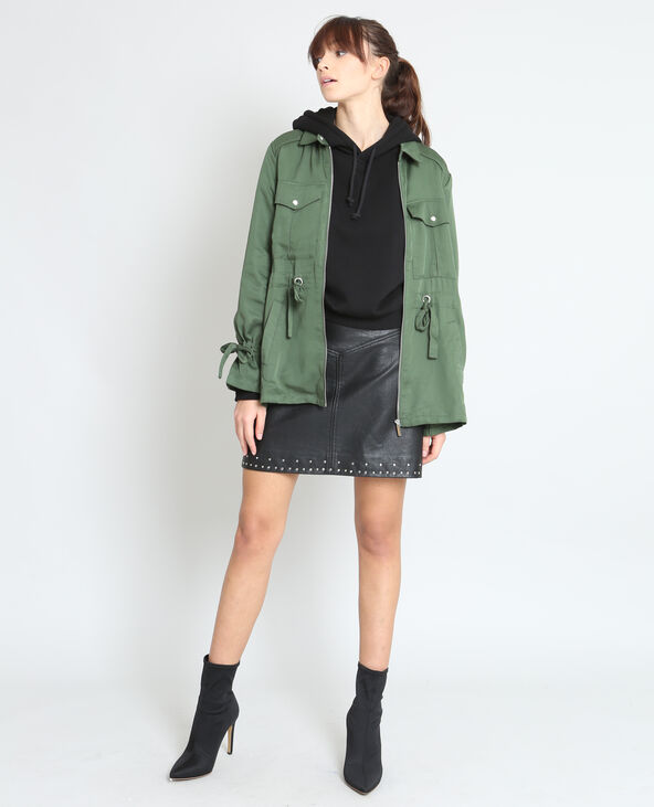 Veste fluide à poches vert foncé - Pimkie