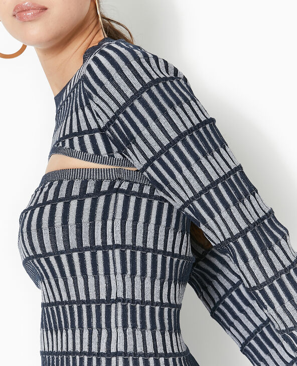Top 2 en 1 bustier et manches bleu - Pimkie