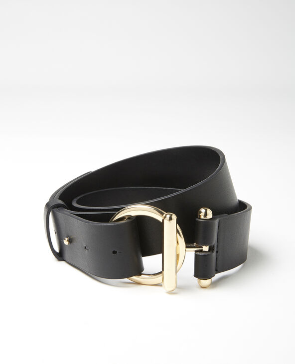 Ceinture noire grosse boucle outlet