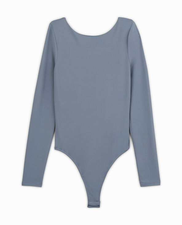 Body manches longues dos décolleté bleu - Pimkie