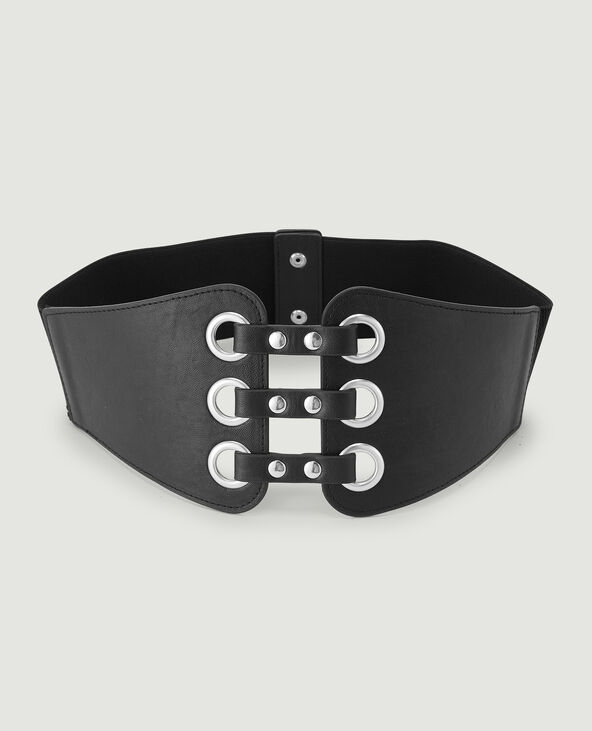 Ceinture corset à pressions noir - Pimkie
