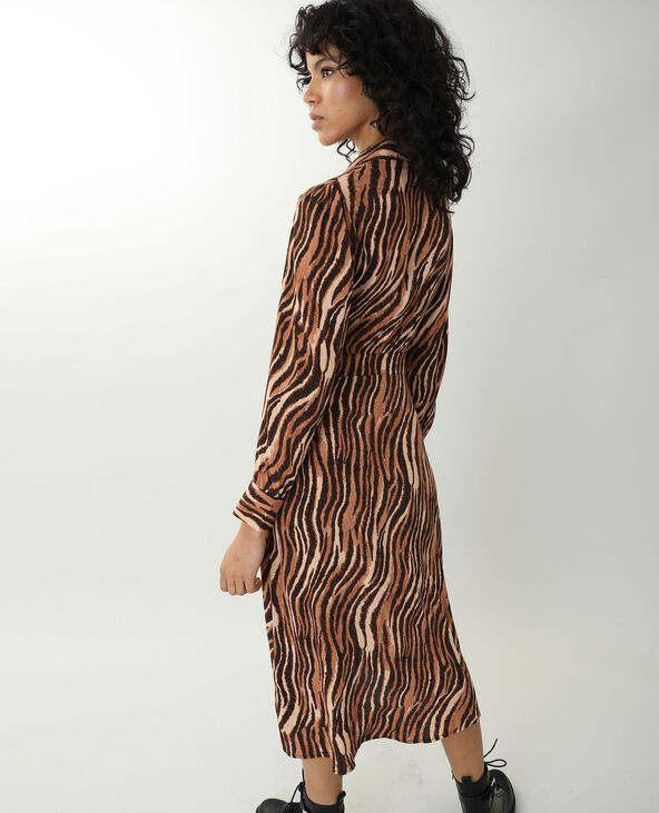 Robe longue à imprimé tigré marron - Pimkie
