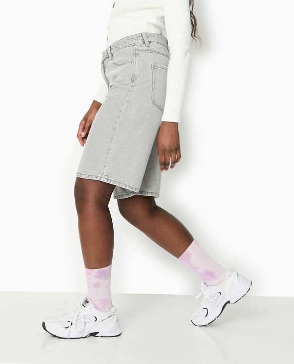 Bermuda large en jean gris clair - Pimkie
