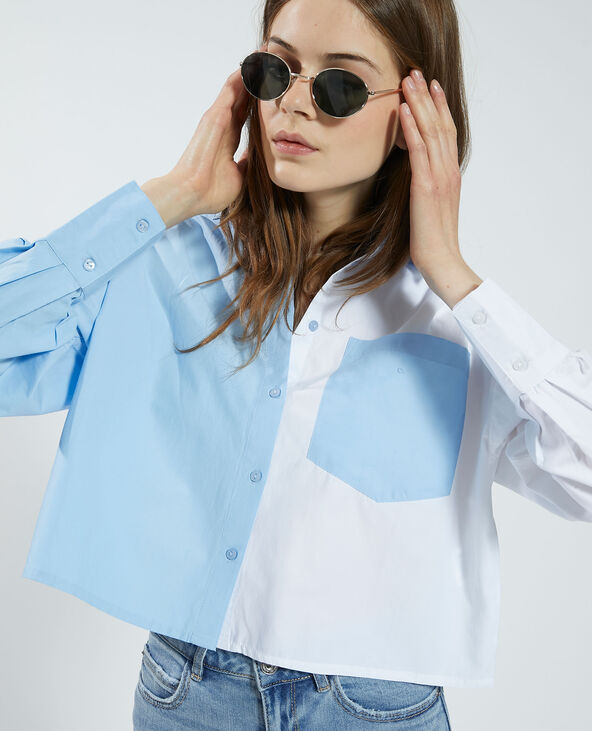 Chemise femme bicolore on sale