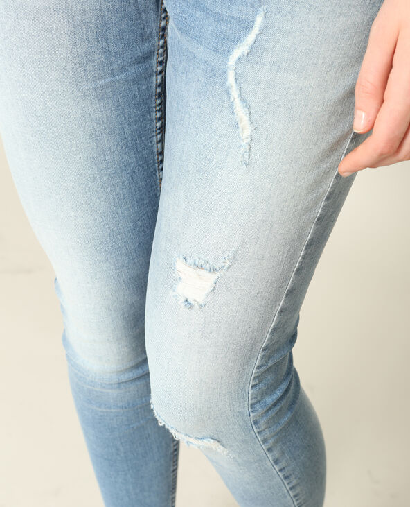 Jean skinny destroy bleu foncé - Pimkie