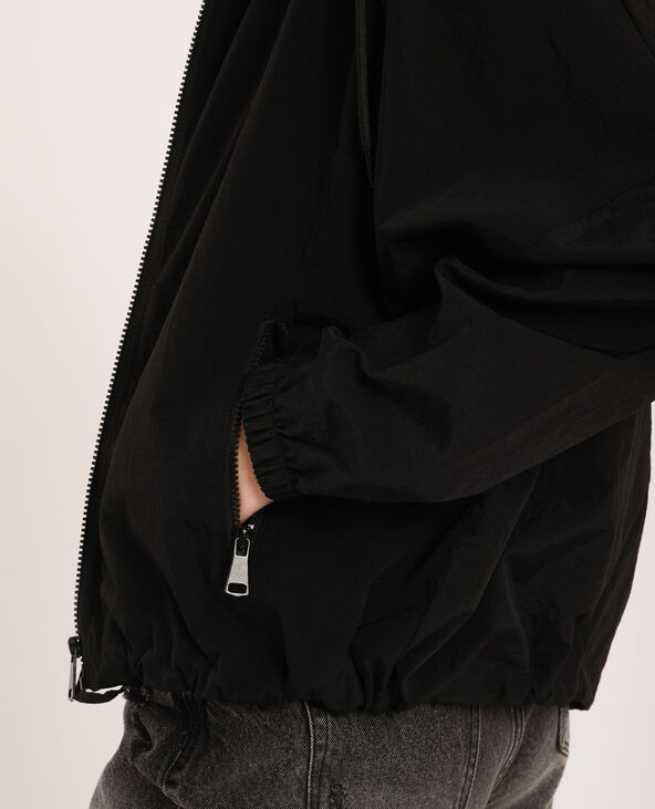Coupe vent à capuche noir - Pimkie