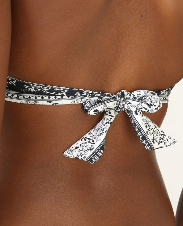 Haut de maillot de bain imprimé blanc - Pimkie
